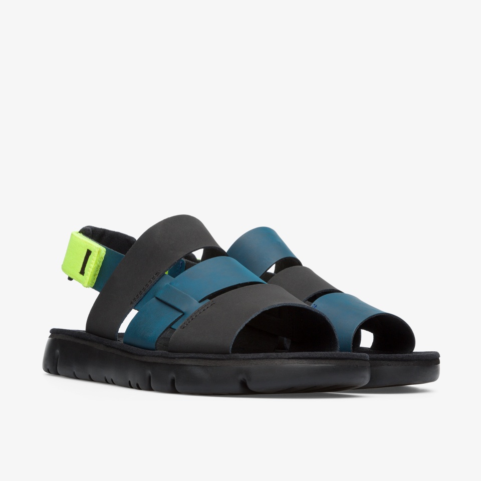 Camper Twins Navy/Black/Yellow - Camper Mens Sandals ||3854-TIJEV||